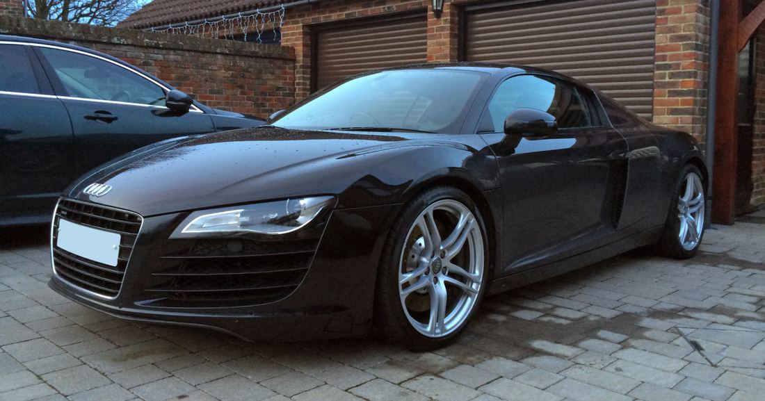 Audi R8 alloy wheel refurbished in silver